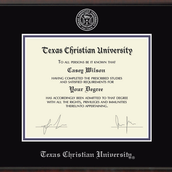Texas Christian University Diploma Frame, the Fidelitas Shot #2
