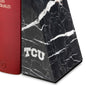 Texas Christian University Marble Bookends by M.LaHart Shot #2