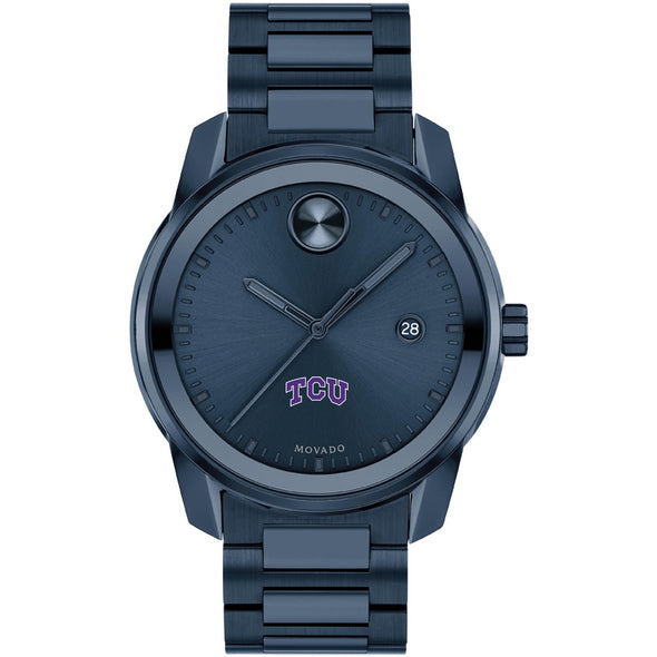 Texas Christian University Men's Movado BOLD Blue Ion with Date Window Shot #2