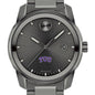 Texas Christian University Men's Movado BOLD Gunmetal Grey with Date Window Shot #1