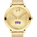 Texas Christian University Women's Movado Bold Gold with Mesh Bracelet