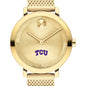 Texas Christian University Women's Movado Bold Gold with Mesh Bracelet Shot #1
