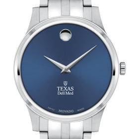 Texas Dell Med Men's Movado Collection Stainless Steel Watch with Blue Dial Shot #1