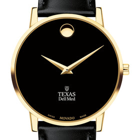 Texas Dell Med Men's Movado Gold Museum Classic Leather Shot #1