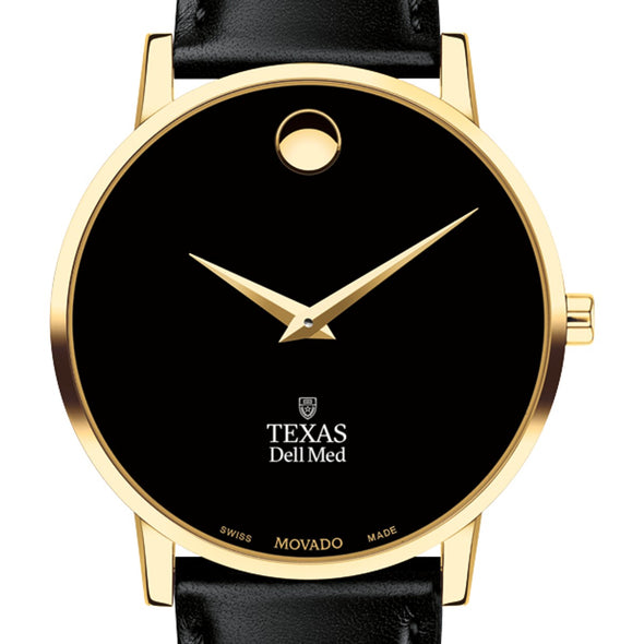 Texas Dell Med Men's Movado Gold Museum Classic Leather Shot #1
