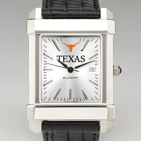 Texas Longhorns Men&#39;s Collegiate Watch with Leather Strap Shot #1