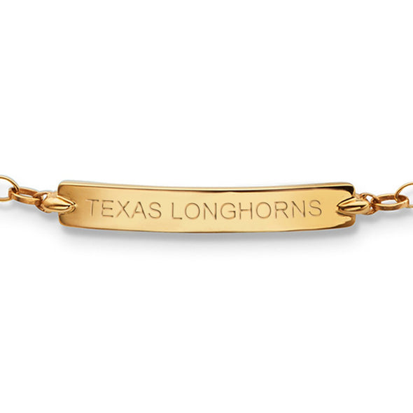 Texas Longhorns Monica Rich Kosann Petite Poesy Bracelet in Gold Shot #2