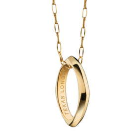 Texas Longhorns Monica Rich Kosann Poesy Ring Necklace in Gold Shot #1