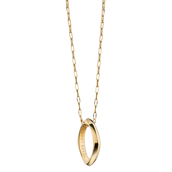 Texas Longhorns Monica Rich Kosann Poesy Ring Necklace in Gold Shot #2