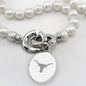 Texas Longhorns Pearl Necklace with Sterling Silver Charm Shot #2