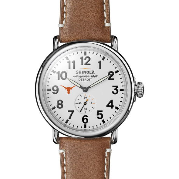 Texas Longhorns Shinola Watch, The Runwell 47 mm White Dial Shot #2