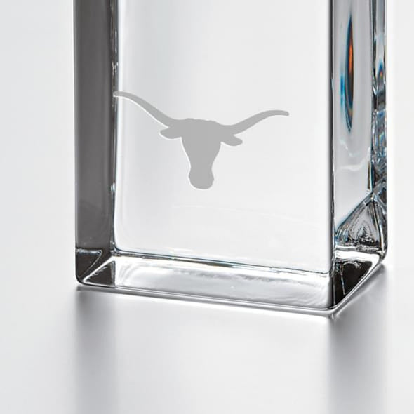Texas Longhorns Tall Glass Desk Clock by Simon Pearce Shot #2