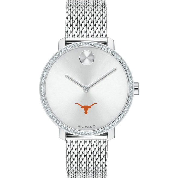Texas Longhorns Women's Movado Bold with Crystal Bezel & Mesh Bracelet Shot #2
