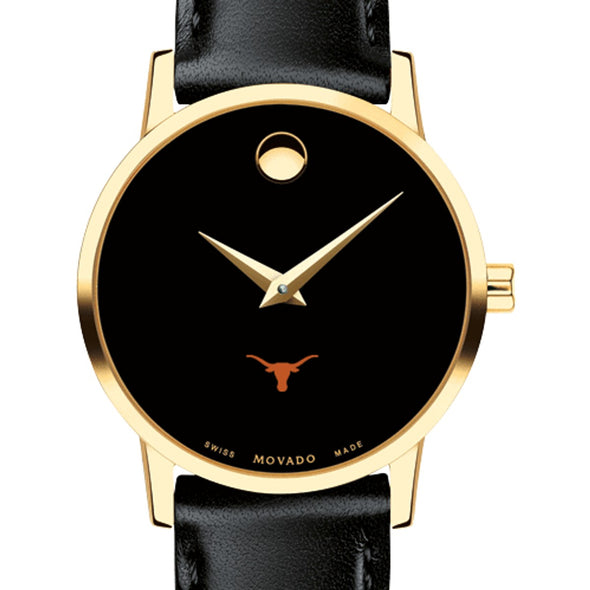 Texas Longhorns Women's Movado Gold Museum Classic Leather Shot #1