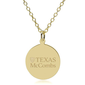 Texas McCombs 18K Gold Pendant & Chain Shot #1