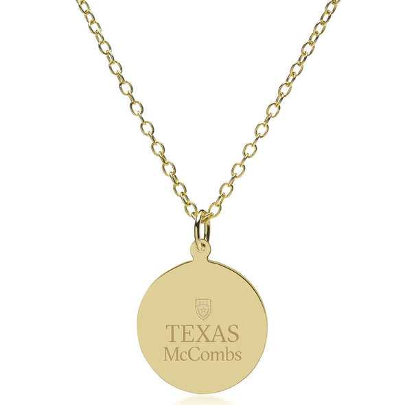 Texas McCombs 18K Gold Pendant & Chain Shot #2