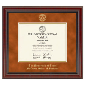Texas McCombs Diploma Frame, the Fidelitas Shot #1