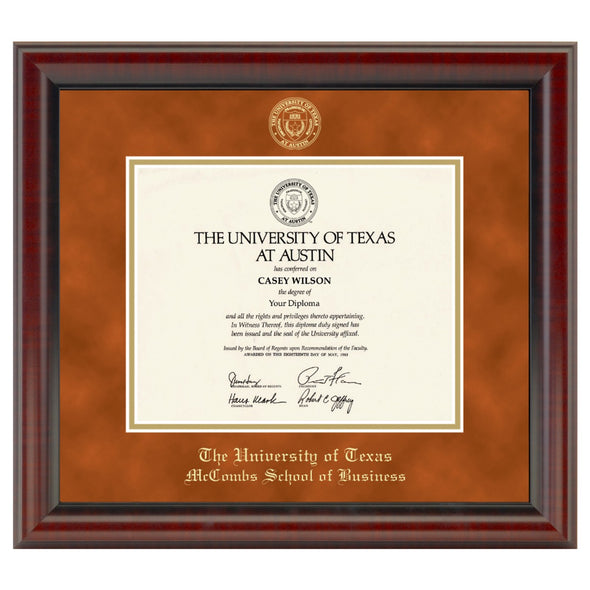 Texas McCombs Diploma Frame, the Fidelitas Shot #1