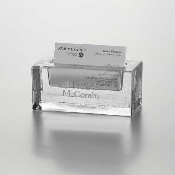 Texas McCombs Glass Business Cardholder by Simon Pearce Shot #1