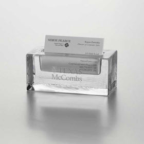 Texas McCombs Glass Business Cardholder by Simon Pearce Shot #1