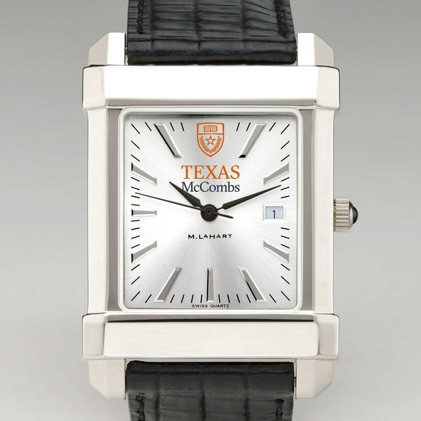 Texas McCombs Men's Collegiate Watch with Leather Strap Shot #1