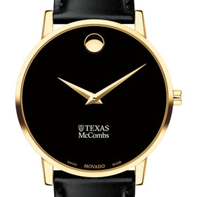 Texas McCombs Men&#39;s Movado Gold Museum Classic Leather Shot #1