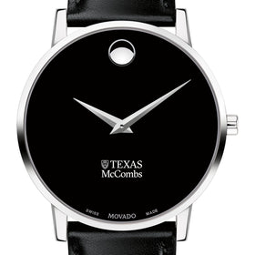 Texas McCombs Men&#39;s Movado Museum with Leather Strap Shot #1