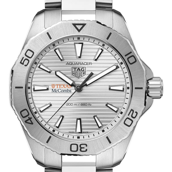 Texas McCombs Men&#39;s TAG Heuer Steel Aquaracer with Silver Dial Shot #1