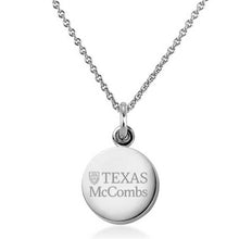 Texas McCombs Necklace with Charm in Sterling Silver Shot #1