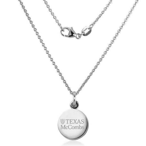 Texas McCombs Necklace with Charm in Sterling Silver Shot #2