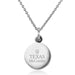 Texas McCombs Necklace with Charm in Sterling Silver
