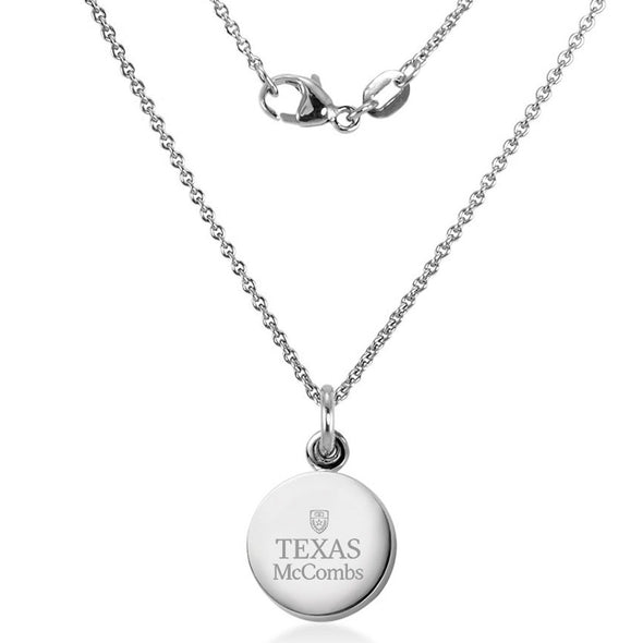 Texas McCombs Necklace with Charm in Sterling Silver Shot #2