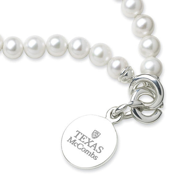 Texas McCombs Pearl Bracelet with Sterling Silver Charm Shot #2