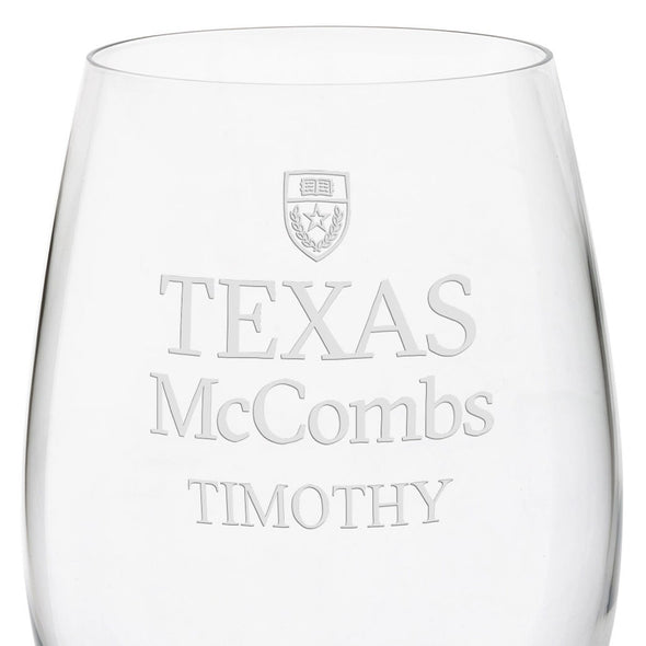 Texas McCombs Red Wine Glasses - Set of 2 Shot #3