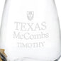 Texas McCombs Stemless Wine Glasses - Set of 2 Shot #3