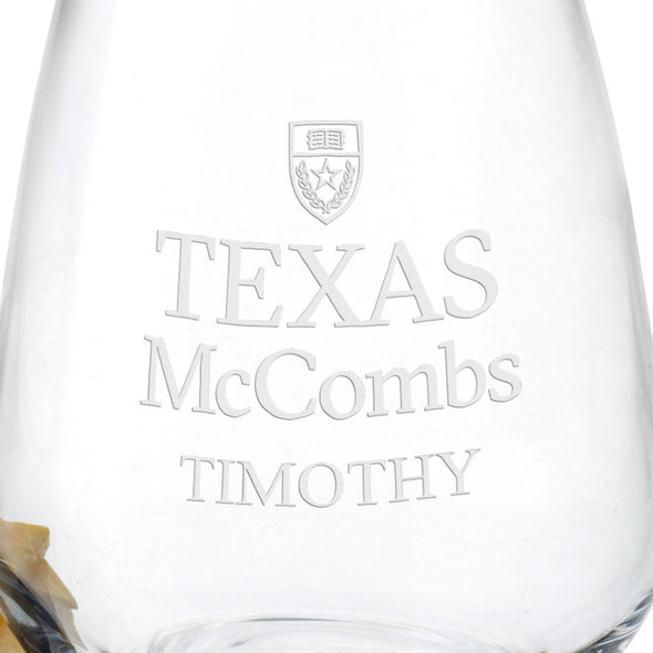 Texas McCombs Stemless Wine Glasses - Set of 4 Shot #3
