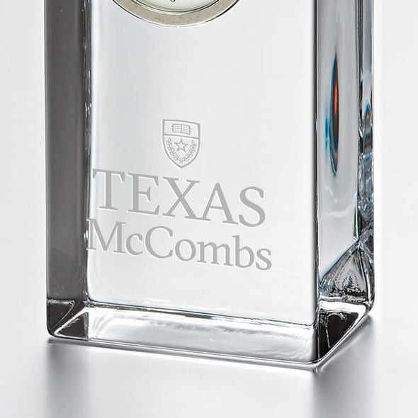 Texas McCombs Tall Glass Desk Clock by Simon Pearce Shot #2
