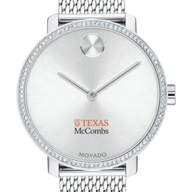 Texas McCombs Women's Movado Bold with Crystal Bezel & Mesh Bracelet Shot #1