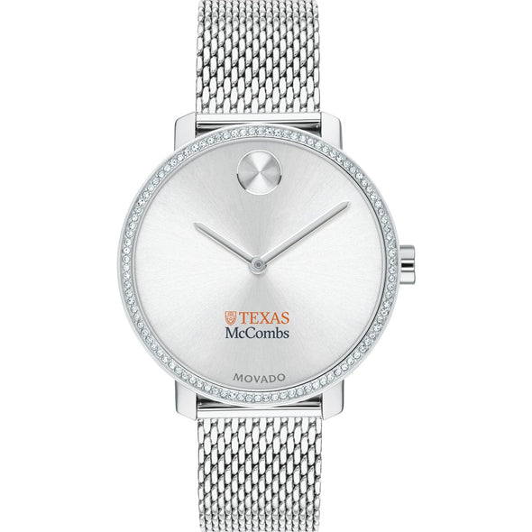 Texas McCombs Women's Movado Bold with Crystal Bezel & Mesh Bracelet Shot #2
