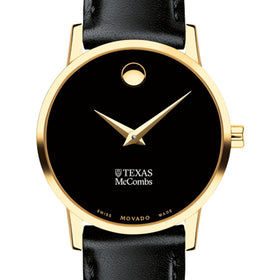 Texas McCombs Women&#39;s Movado Gold Museum Classic Leather Shot #1