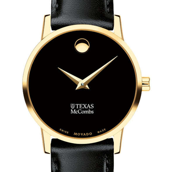 Texas McCombs Women&#39;s Movado Gold Museum Classic Leather Shot #1