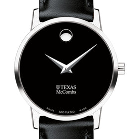 Texas McCombs Women&#39;s Movado Museum with Leather Strap Shot #1
