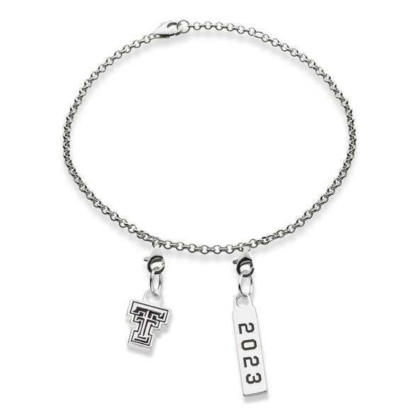 Texas Tech Class Year Sterling Silver Anklet Shot #4