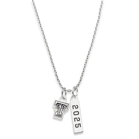 Texas Tech Class Year Sterling Silver Necklace Shot #1