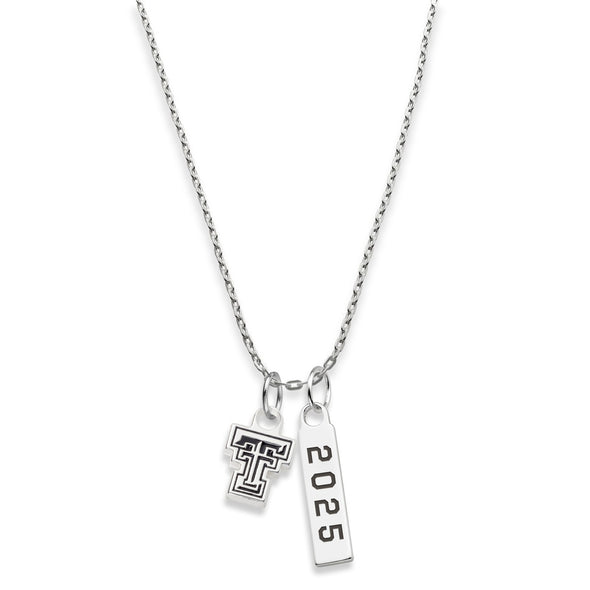 Texas Tech Class Year Sterling Silver Necklace Shot #2