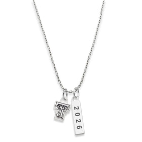 Texas Tech Class Year Sterling Silver Necklace Shot #1