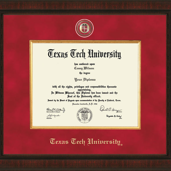 Texas Tech Diploma Frame - Excelsior Shot #2
