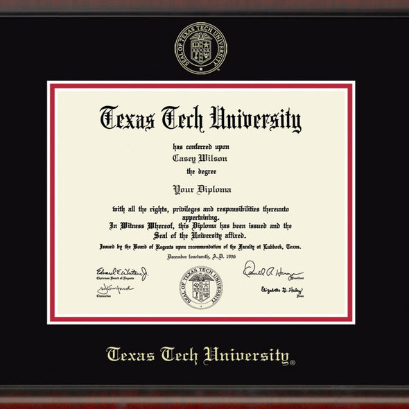 Texas Tech Diploma Frame, the Fidelitas Shot #2
