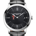 Texas Tech Men's Baume et Mercier 40mm Classima Quartz Watch with Black Dial & Black Leather Strap