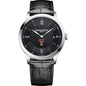 Texas Tech Men's Baume et Mercier 40mm Classima Quartz Watch with Black Dial & Black Leather Strap Shot #2